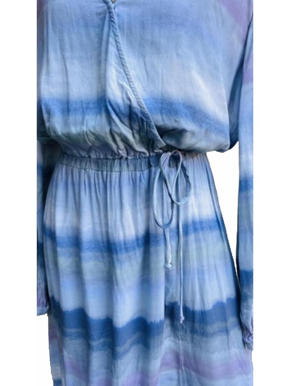 Cloth & Stone x Anthropologie Watercolor Tie Dye Rayon Maxi Dress M - Picture 2 of 7